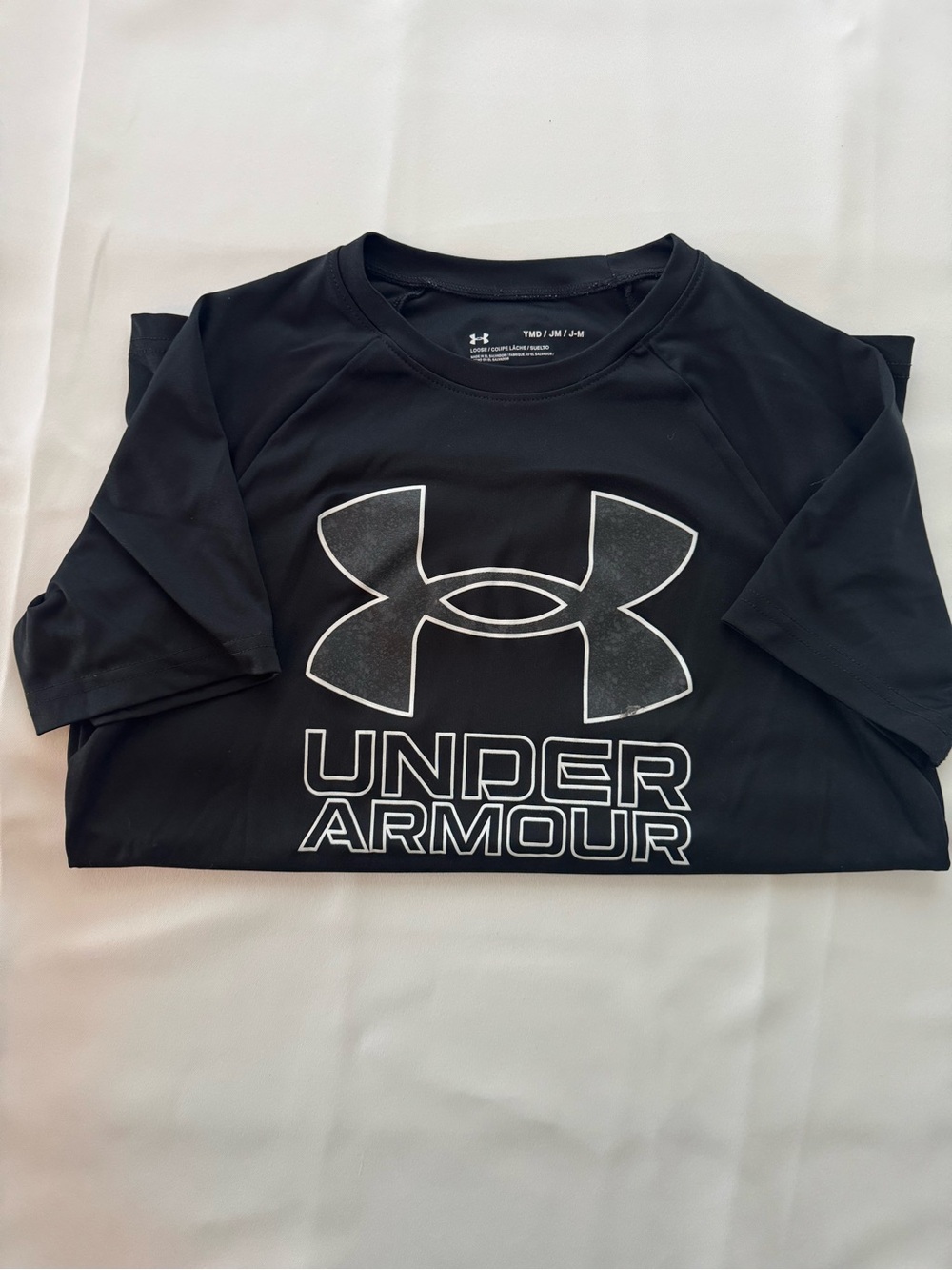 Under Armour Black Short Sleeve Logo Tee for Kids